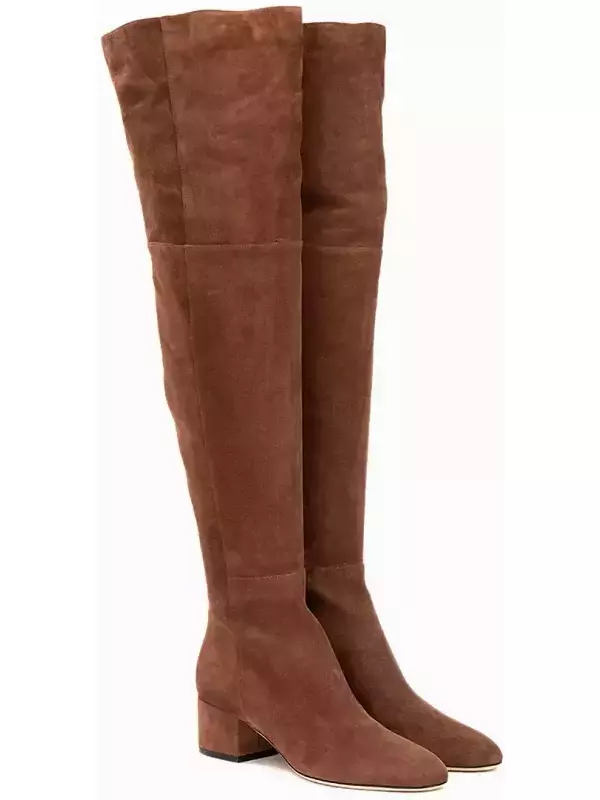 Замшевые ботфорты