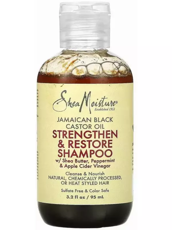 Шампунь для укрепления и восстановления SheaMoisture с ямайским черным касторовым маслом, 95 мл