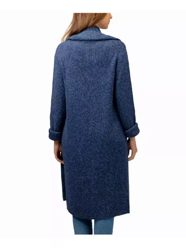 Длинное пальто из альпаки Nina Long Simply Natural, синий