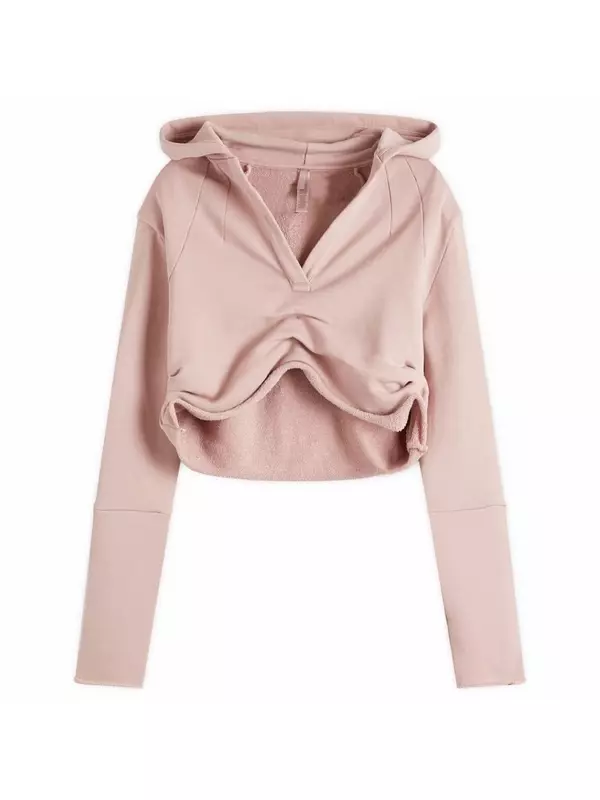 Кропированная худи с плечевыми вставками Skims, цвет fawn