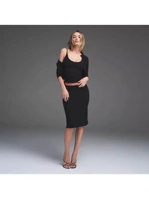 Юбка миди SKIMS, цвет obsidian