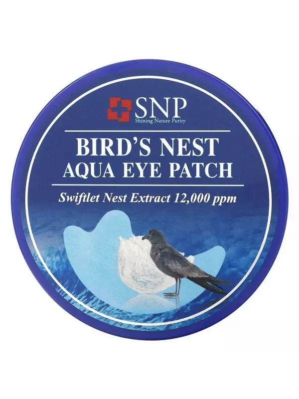 SNP, патчи на водной основе с экстрактом птичьих гнезд для кожи вокруг глаз, 60 шт.