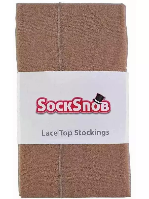 Прозрачные колготки с высокой талией и швами Sock Snob, бежевый