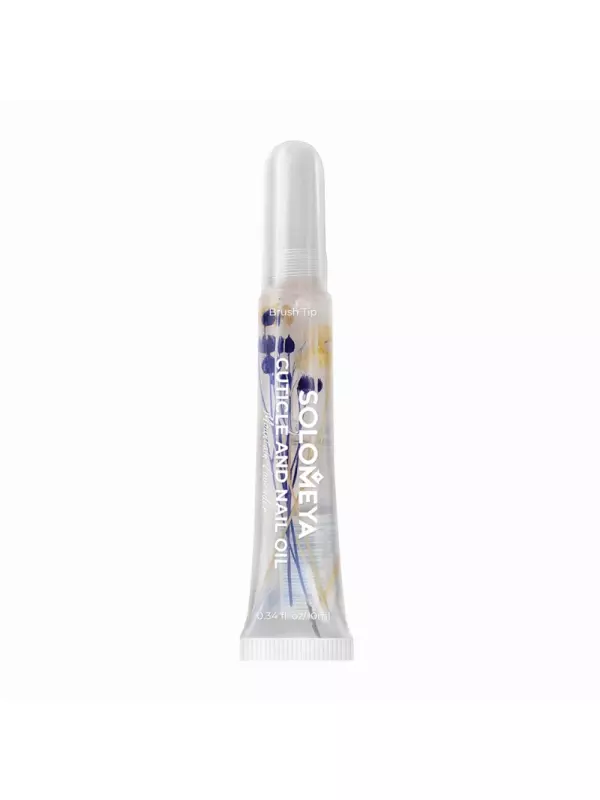 SOLOMEYA Масло для кутикулы и ногтей с цветами Горная лаванда / Cuticle and Nail oil with flowers Mountain Lavender 10 мл