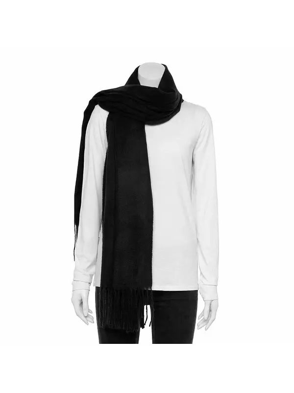 Женский однотонный продолговатый шарф Sonoma Goods For Life, цвет Pitch Black