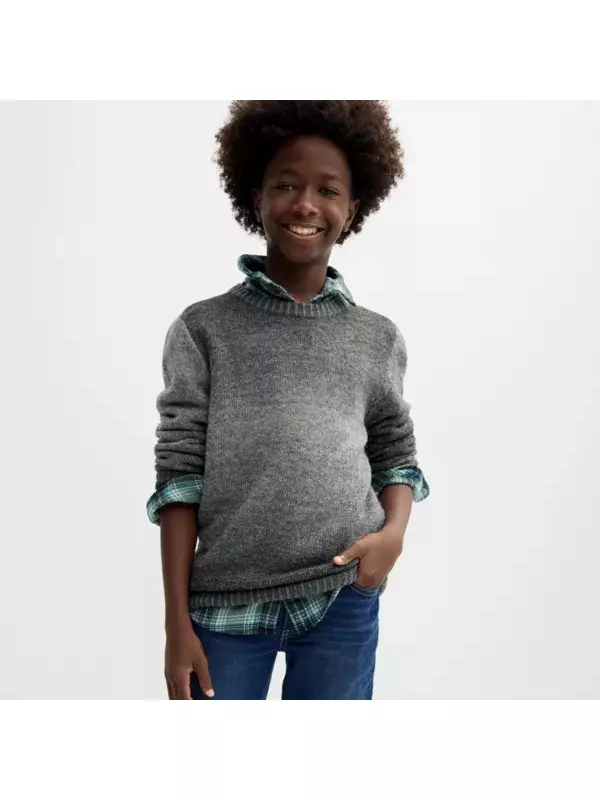 Мальчиковый свитер с омбре 8-20 лет, обычный и свободный Sonoma Goods For Life, цвет gray ombre