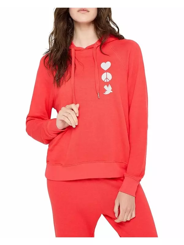 Худи Spiritual Gangster Love Heart Harper Crop Hoodie, цвет Poppy