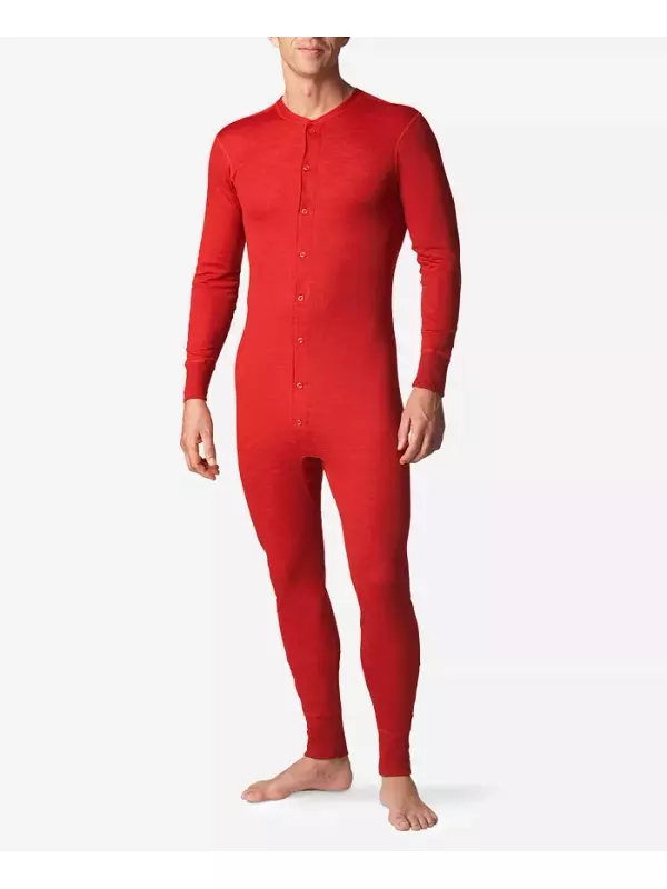 Мужской комбинезон 2L из смесовой мериносовой шерсти Stanfield'S, красный