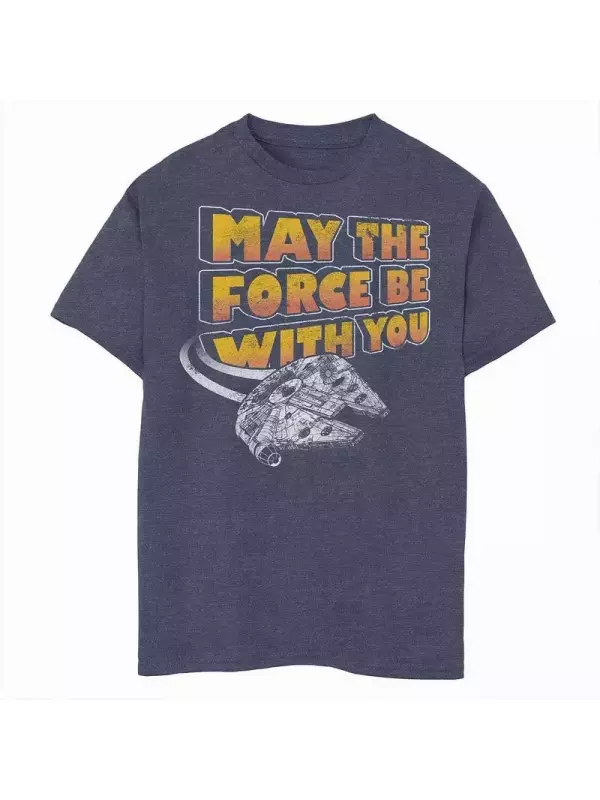 Футболка с рисунком «Сокол тысячелетия» для мальчиков 8–20 лет «Звездные войны» «Май Сила» Star Wars