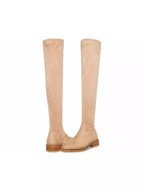 Женские сапоги-ботфорты Steve Madden Lizbeth на блочном каблуке, бежевый