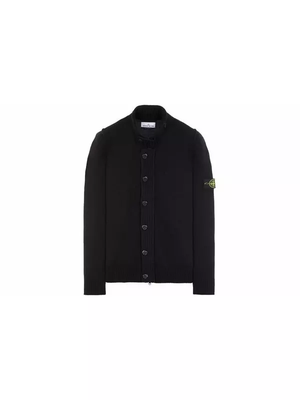 Кардиган мужской Stone Island High Neck Logo, черный