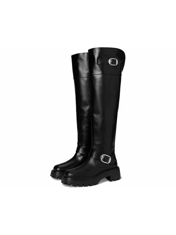 Ботинки Stuart Weitzman Emerson Moto Tall Boot, черный