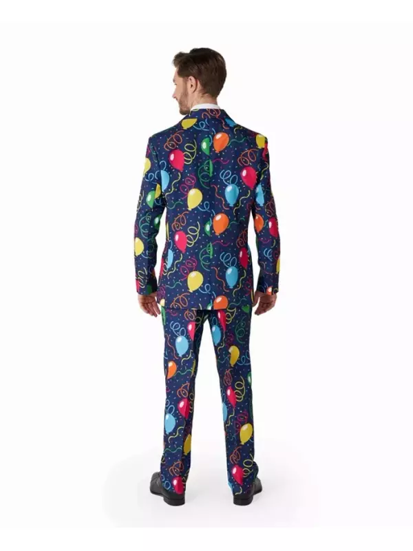 Мужской карнавальный костюм - забавный костюм с воздушными шарами и конфетти Suitmeister, синий
