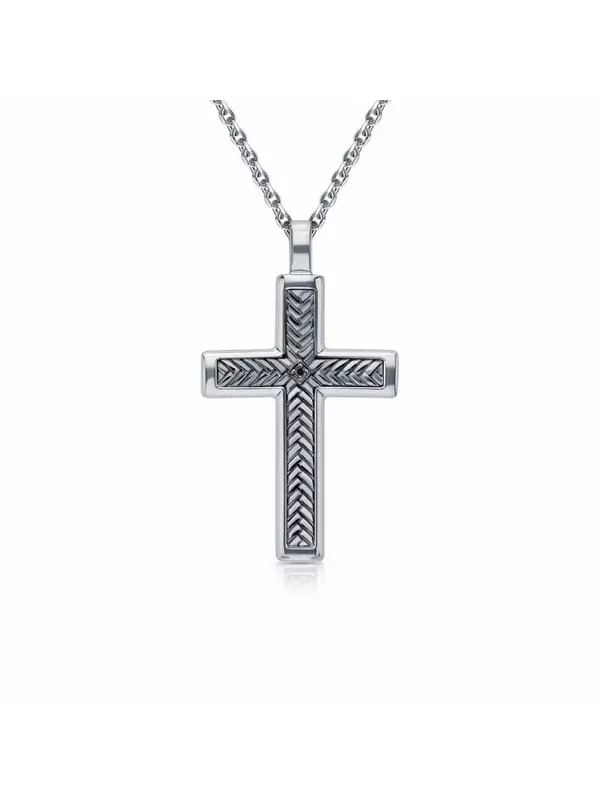 Серебряная подвеска с бриллиантом черным природным