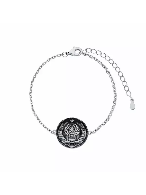 Серебряный браслет с эмалью