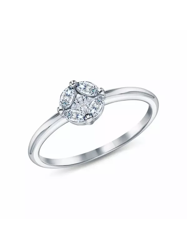 Серебряное кольцо с фианитами