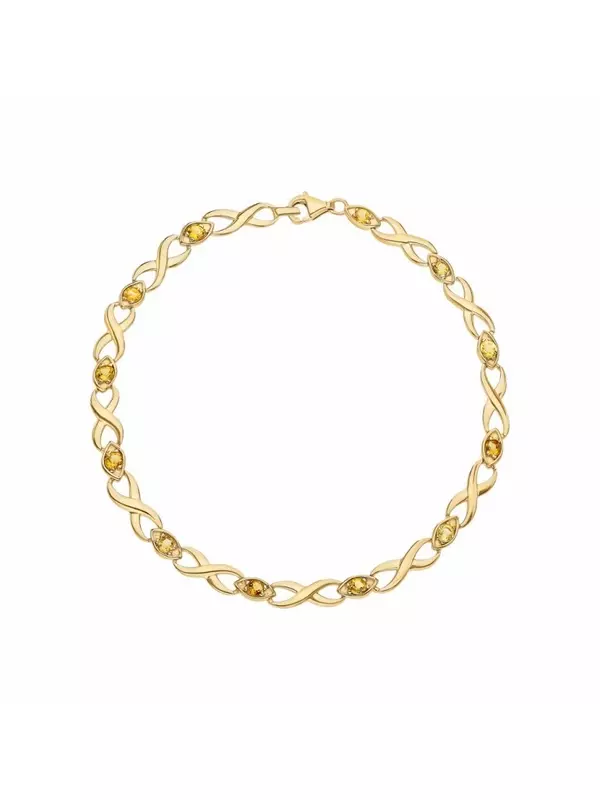 Серебряный браслет с цитринами природными