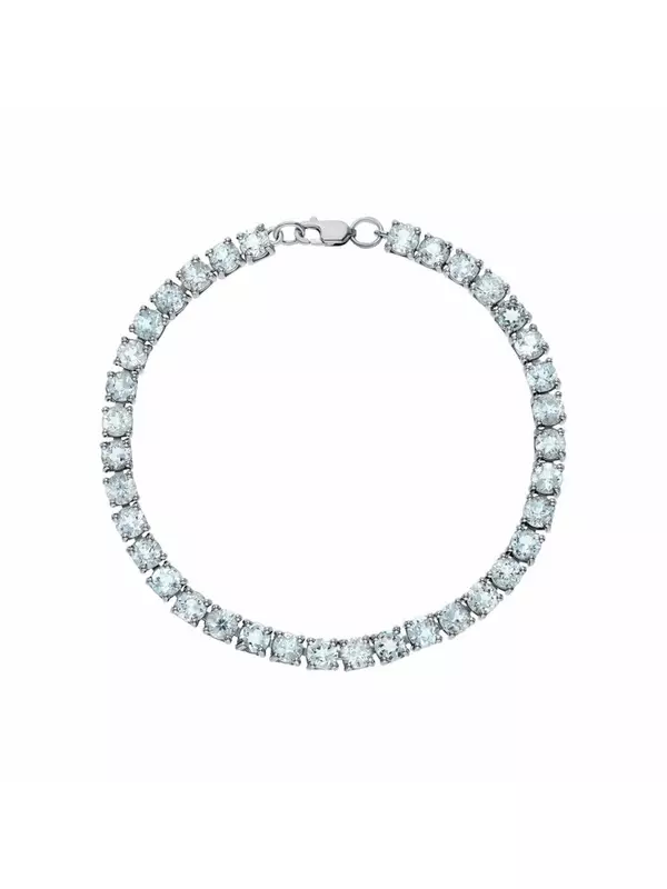 Серебряный браслет с топазами природными