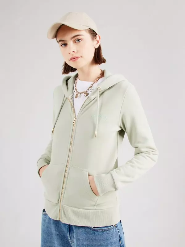 Толстовка с капюшоном на молнии Superdry, пастельный зеленый