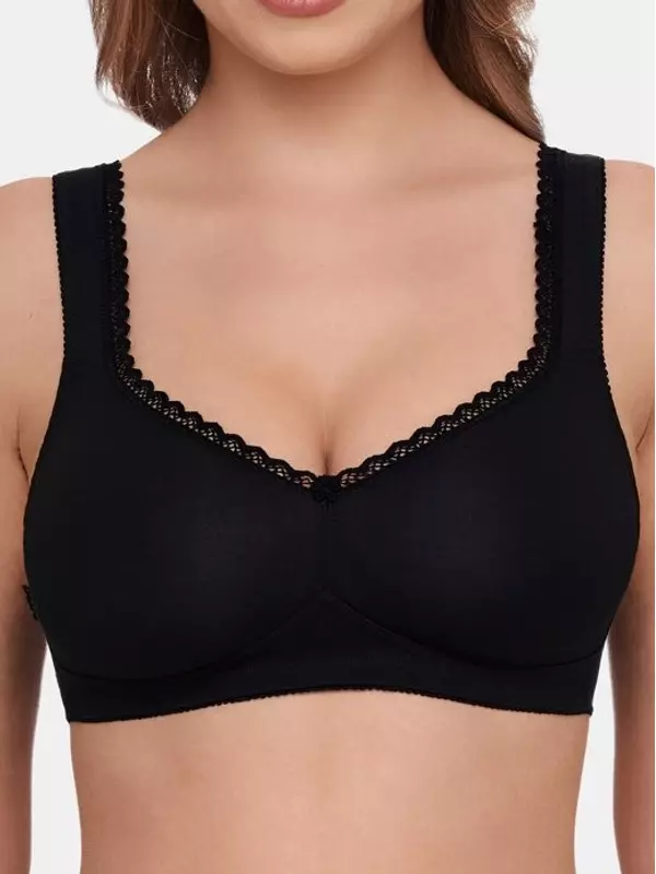 Бюстгальтер без косточек из органического хлопка Susa, черный