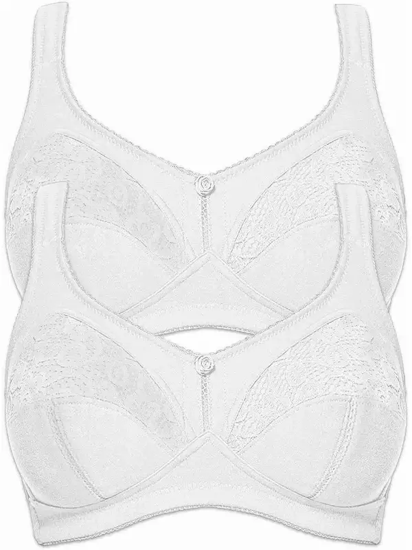 Бюстгальтер без косточек SUSA 2er Pack Entlastungs BH Topsy Plus, цвет Weiss Weiss