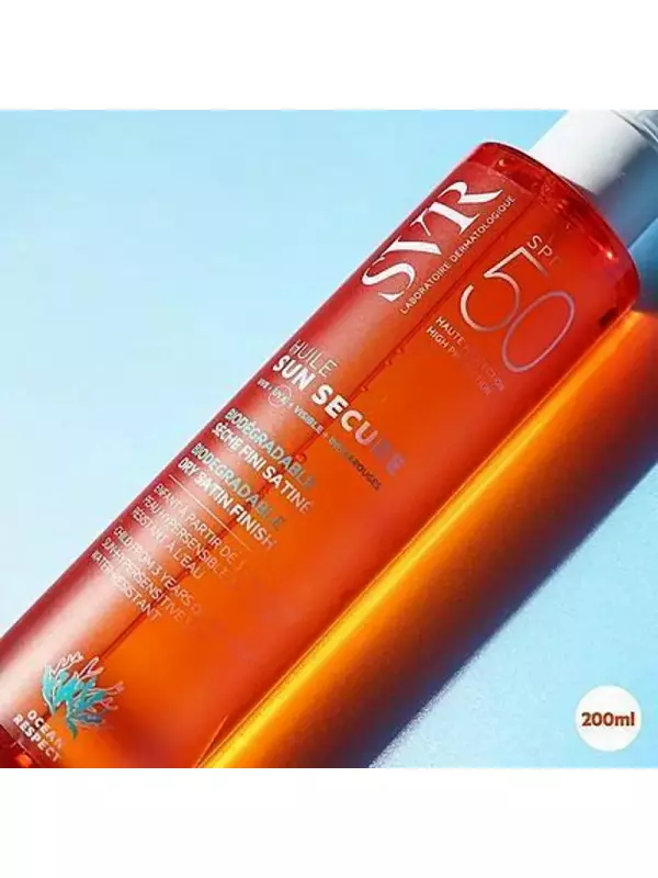 Сухое масло для тела Svr Sun Secure Spf50+ для сверхчувствительной кожи 200мл, Svr Sole