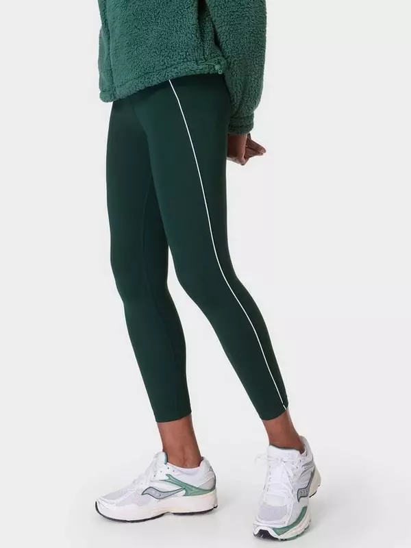 Леггинсы с контрастной окантовкой 7/8 в течение всего дня Sweaty Betty, цвет Cedar Green/Multi