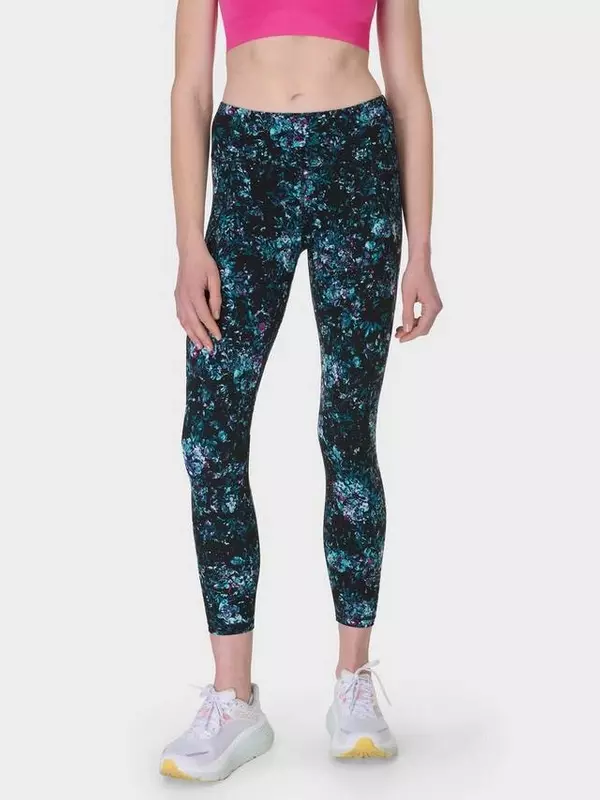 Леггинсы для тренировок power 7/8 Sweaty Betty, цвет Black Peony