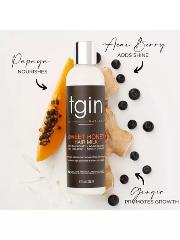 Tgin Сладкий медовый молочко для волос 8 унций Thank God It's Natural