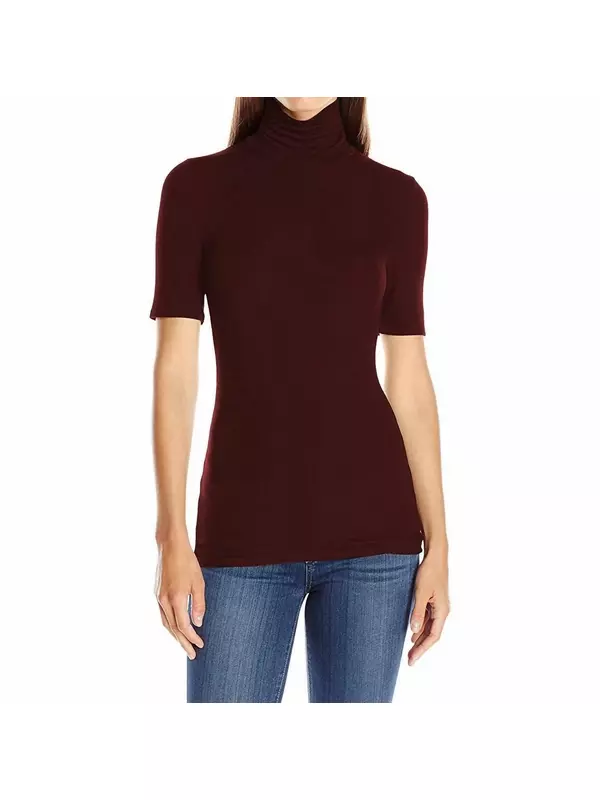 Водолазка Cleo с вискозным верхом, цвет бордо Three Dots