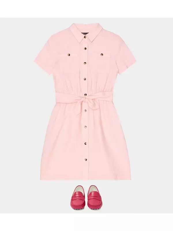 Кожаные мокасины gommino Tod'S Junior, розовый