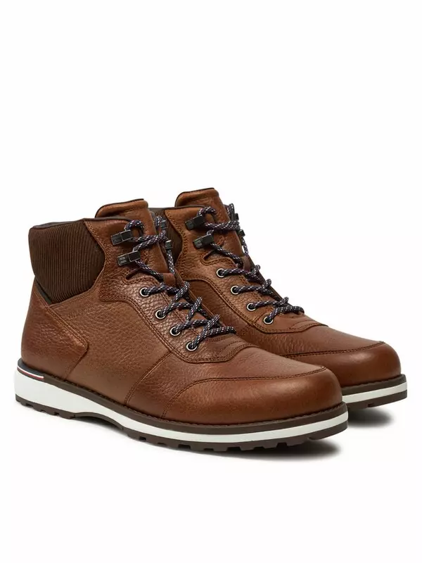 Туфли на шнуровке Corporate Warm Outdoor Lth Boot FM0FM05148 Tommy Hilfiger, коричневый