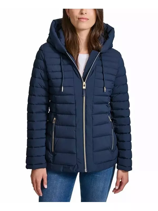 Женское складное стеганое пальто с капюшоном Tommy Hilfiger, синий