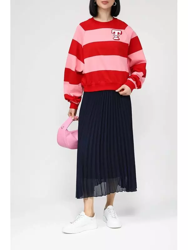 Свитшот хлопковый в полоску Tommy Jeans