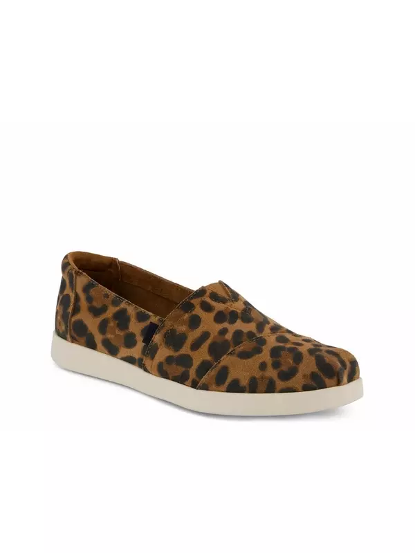 Слипоны TOMS Alpargata Slip-On, Brown Leopard Print Suede