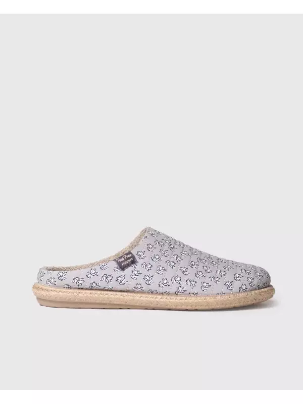 Женские тапочки открытые домашние из ткани Toni Pons, серый