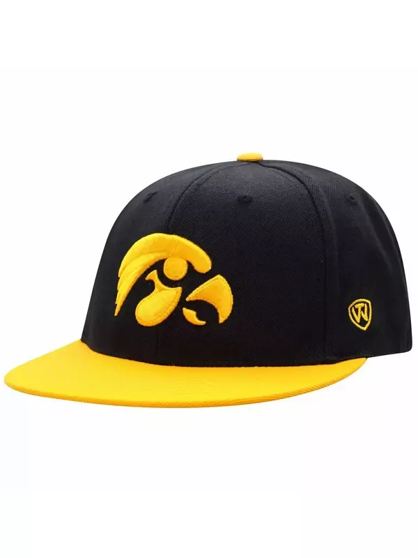 Мужская двухцветная приталенная шляпа Top of the World черного/золотого цвета Iowa Hawkeyes Team Color
