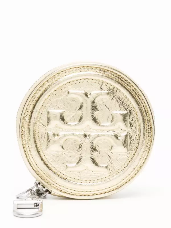 Кошелек Fleming с эффектом металлик Tory Burch, золотой
