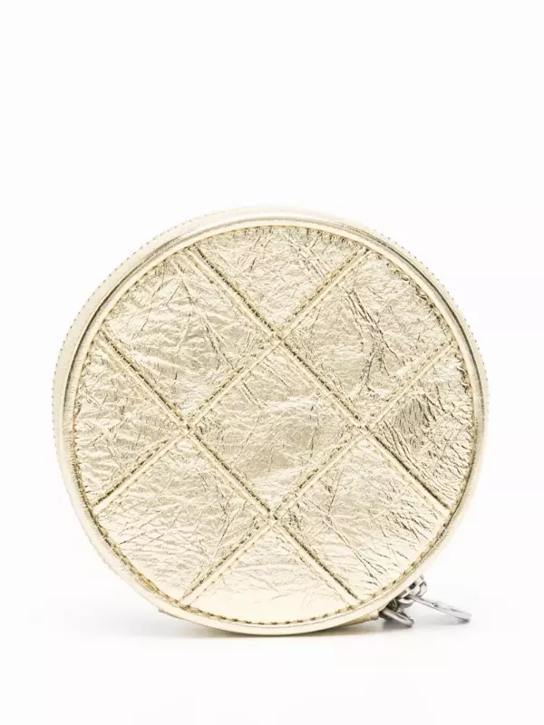 Кошелек Fleming с эффектом металлик Tory Burch, золотой