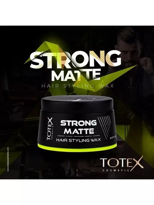 Воск для мужчин для укладки волос, сильная фиксация текстуры, матовый, натуральный, матовый, 150 мл, груша, Totex