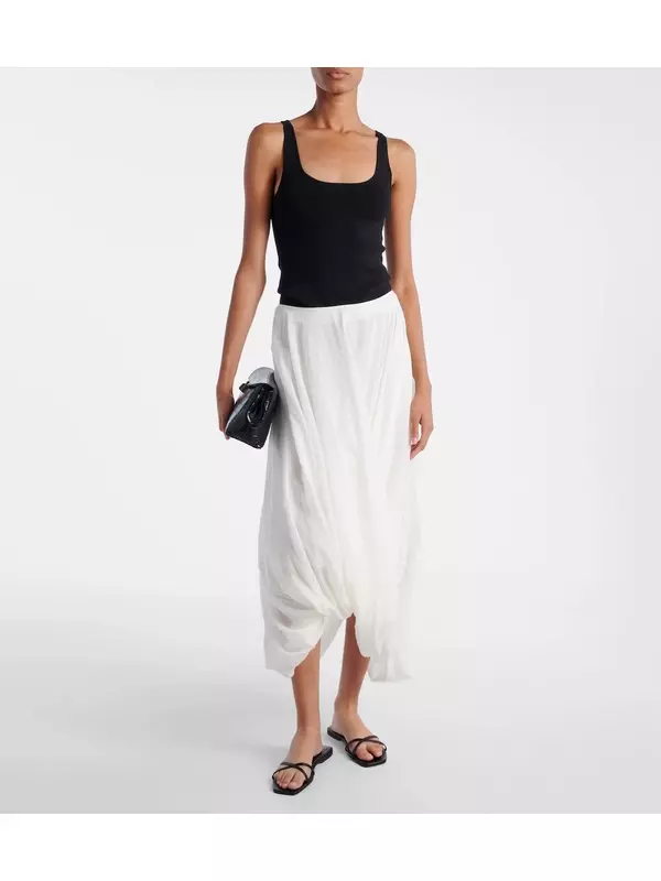 Макси-юбка с драпировкой Toteme, белый