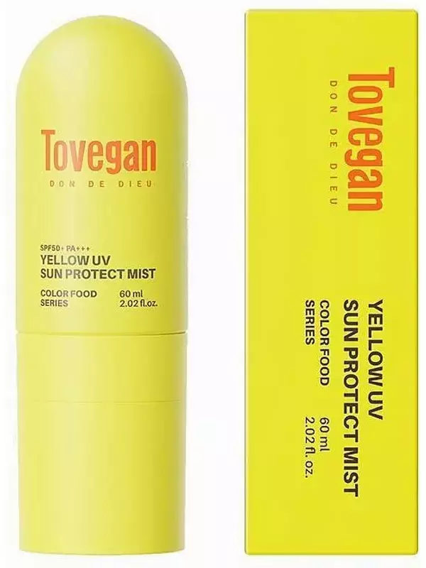 Солнцезащитный спрей для лица SPF50+PA+++ Yellow UV Sun Protect Mist (60ml) Tovegan