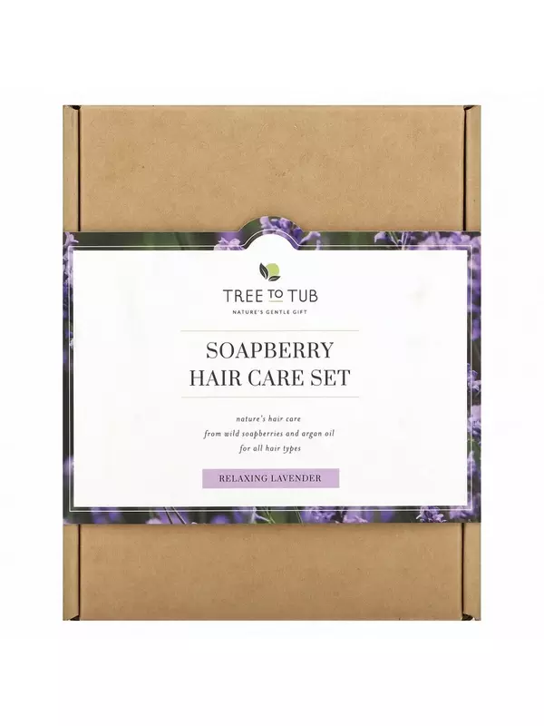 Tree To Tub, Набор для ухода за волосами Soapberry, расслабляющая лаванда, набор из 2 предметов