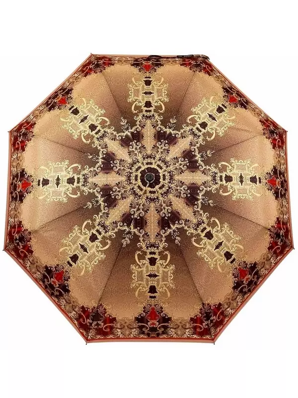 Мини-зонт Три слона, коричневый