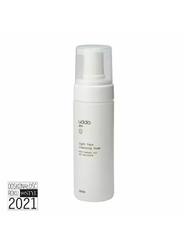 Легкая очищающая пенка для лица с маслом цубаки и спирулиной, 150 мл Uddo