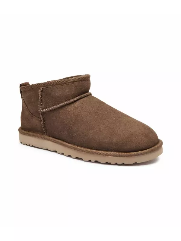 Угги мужские Ugg короткие с добавлением шерсти, коричневый