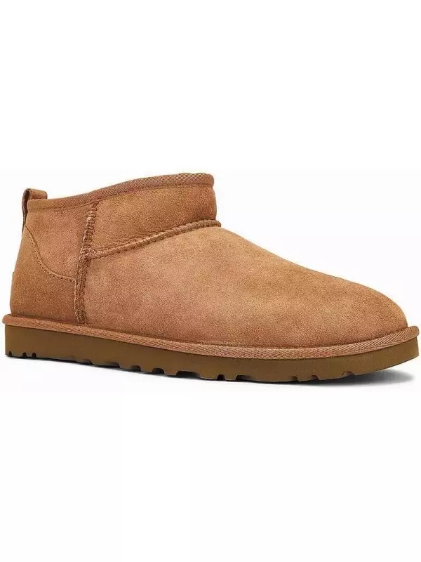 Угги мужские Ugg Classic Ultra Mini замшевые, каштановый