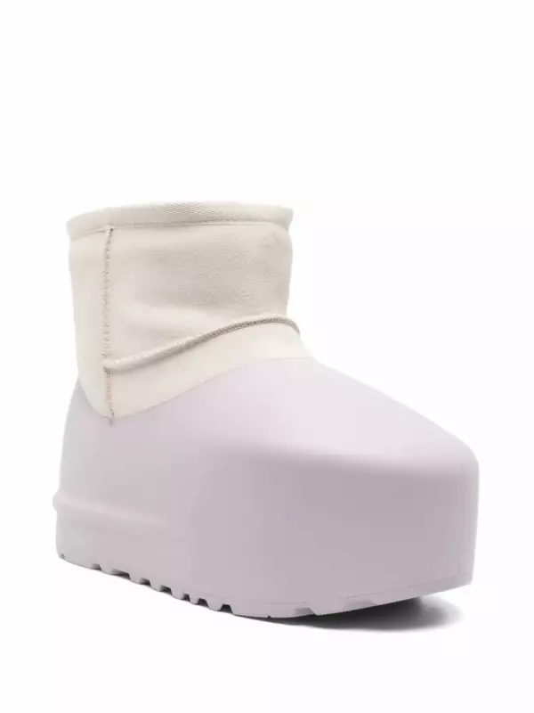 Мужские угги UGG Classic Pumped Molded комбинированные на платформе, белый