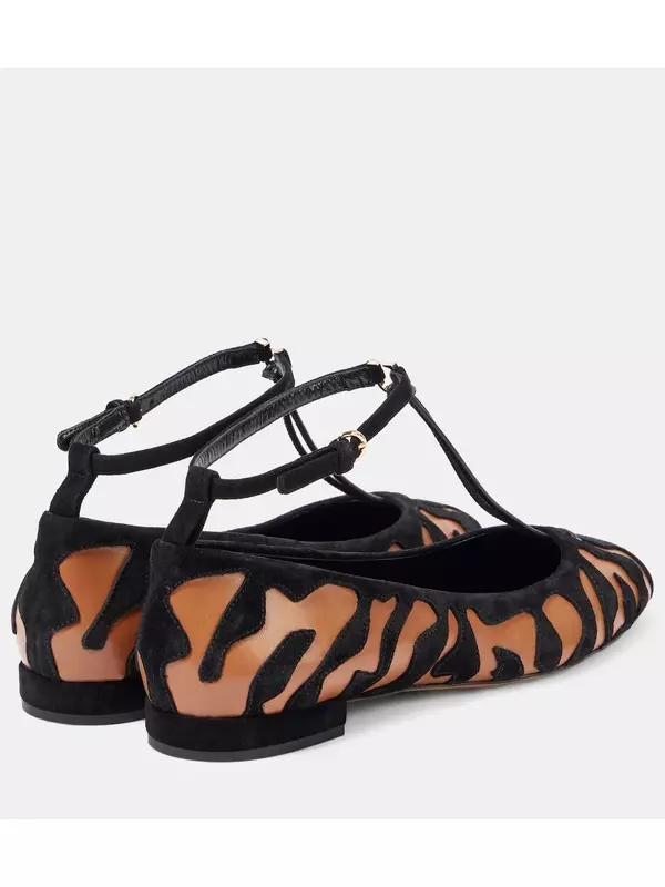 Кожаные балетки Polline с анималистичным принтом Ulla Johnson, Faggio