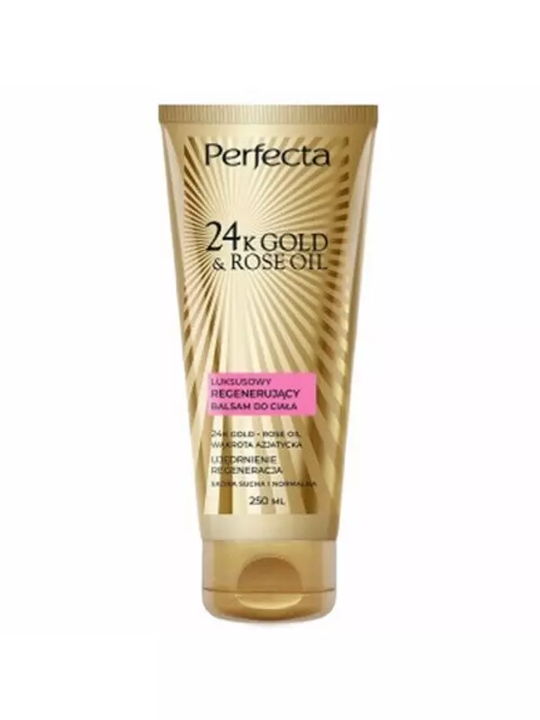 Роскошный восстанавливающий бальзам для тела с 24-каратным золотом и маслом розы 200 мл Unbranded